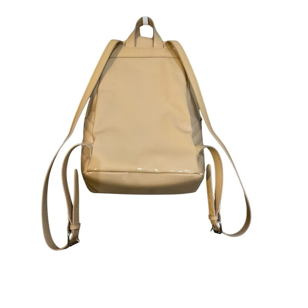 Sam Edelman Taja Ivory/Peach Quilted Faux Patent Leather Fashion Backpack NWOT! - Picture 3 of 10